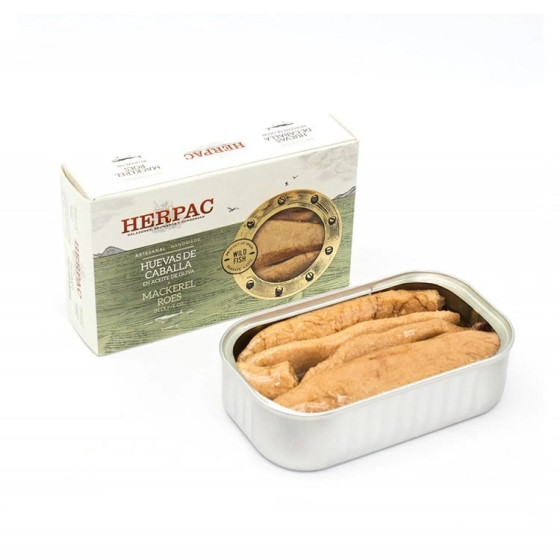 HUEVAS DE CABALLA EN ACEITE DE OLIVA LATA 120g HERPAC BARBATE