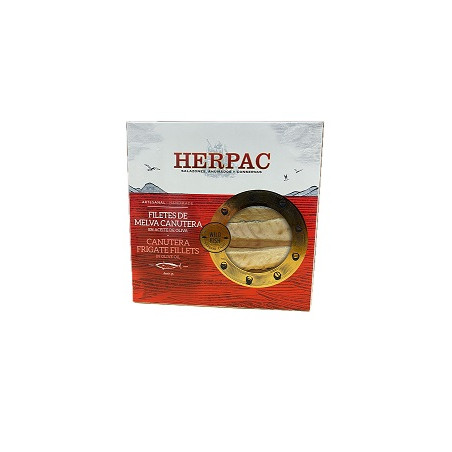 FILETES E MELVA CANUTERA EN ACEITE DE OLIVA LATA 525g HERPAC BARBATE