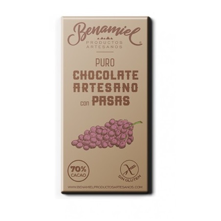 CHOCOLATE ARTESANO CON PASAS 115g BENAMIEL SIERRA DE GRAZALEMA