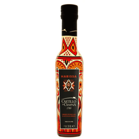 CASTILLO DE CANENA CON HARISSA 250ML A BASE DE ACEITE DE OLIVA VIRGEN EXTRA 