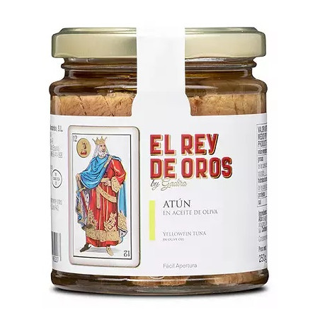 TARRO DE ATÚN EN ACEITE DE OLIVA 250 gr EL REY DE OROS BARBATE