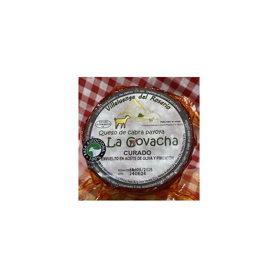 MINI QUESO DE CABRA CURADO AL PIMENTÓN LA COVACHA 460g APROX