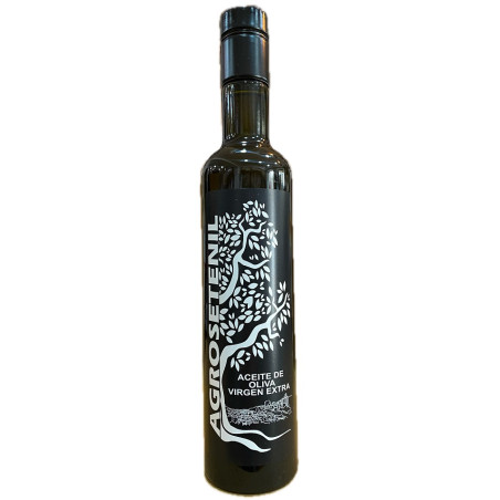ACEITE DE OLIVA VIRGEN EXTRA 500 ML BOTELLA CRISTAL OSCURA AGROSETENIL – GOURMET DE CÁDIZ