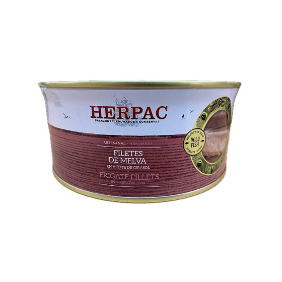 FILETES DE MELVA EN ACEITE DE GIRASOL LATA 1015g HERPAC BARBATE