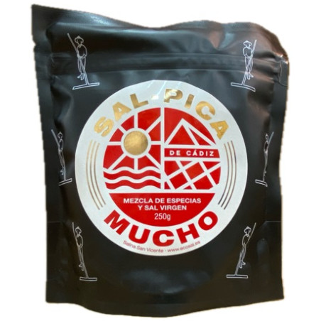SALPICA MUCHO MEZCLA DE ESPECIAS Y SAL VIRGEN 250g SALINAS SAN VICENTE SAN FERNANDO
