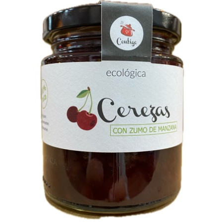 MERMELADA DE CEREZAS CON ZUMO DE MANZANA 260g CONTIGO CONSERVAS ARTESANALES
