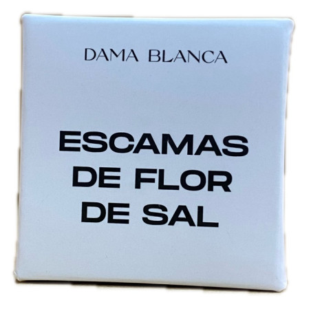 MINI CAJITA ESCAMAS DE FLOR DE SAL CON 10g SALINAS DAMA BLANCA CADIZ 