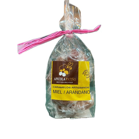 CARAMELOS ARTESANOS MIEL Y ARANDANOS 100 gr APICOLA PATIÑO 