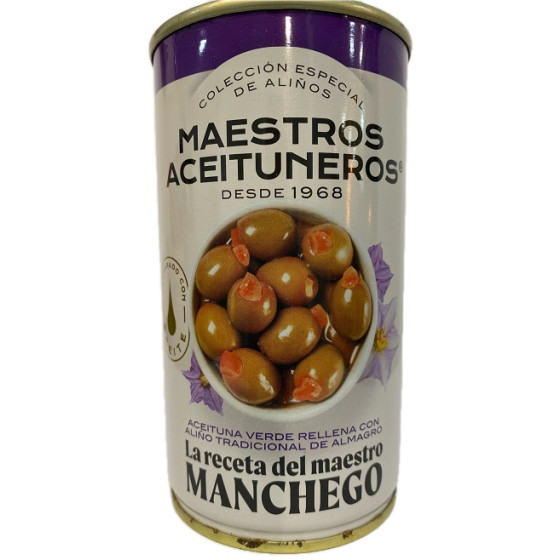 ACEITUNAS VERDES RELLENAS CON ALIÑO TRADICIONAL DE ALMAGRO 350 G – AIRES DE CÁDIZ

