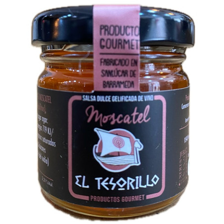SALSA DULCE DE VINO MOSCATEL EL TESORILLO 40 G – ARTESANÍA GOURMET DE SANLÚCAR DE BARRAMEDA