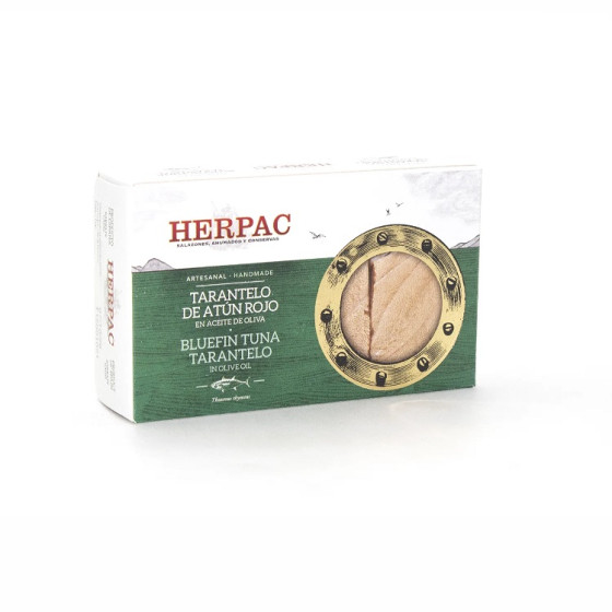 TARANTELO DE ATÚN ROJO EN ACEITE DE OLIVA LATA 120g HERPAC BARBATE