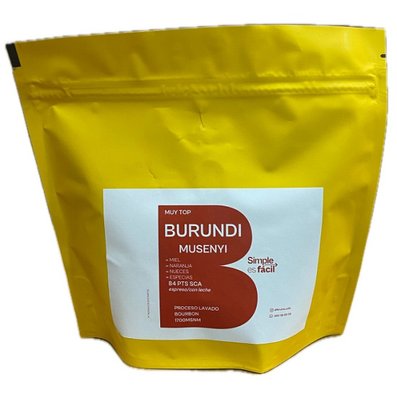 CAFÉ EN GRANO BURUNDI MUSENYI 250G – ESPECIALIDAD BOURBON