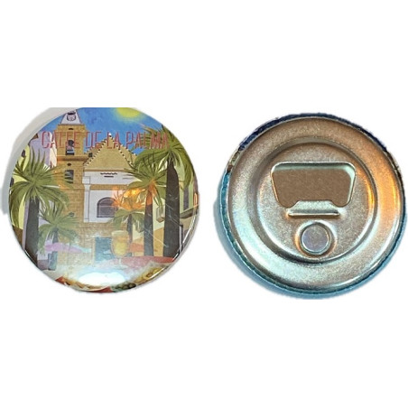 IMÁN REDONDO CALLE VIRGEN DE LA PALMA 58CM – METAL ABRIDOR