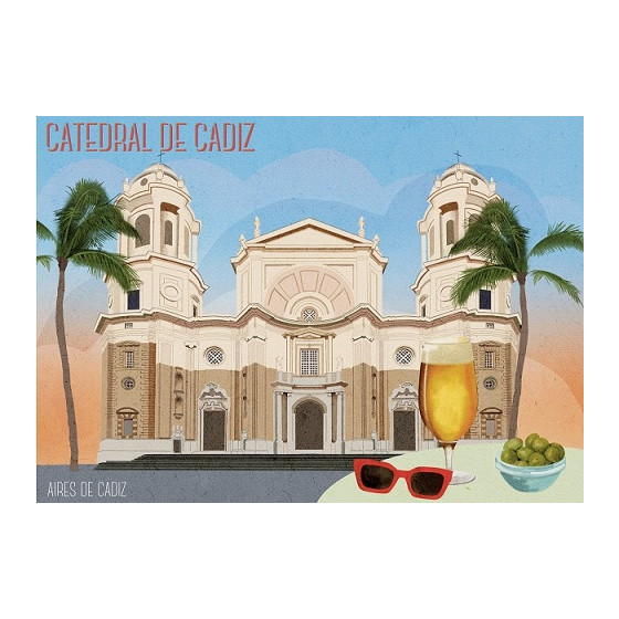 IMÁN SOUVENIR CÁDIZ CATEDRAL 105X75CM – FLEXIBLE