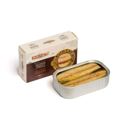 FILETES DE CABALLA EN ACEITE DE OLIVA LATA 120g HERPAC BARBATE