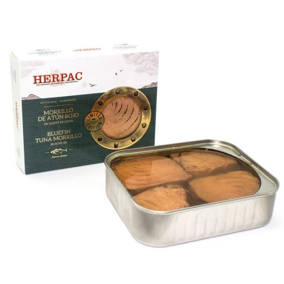 MORRILLO DE ATÚN ROJO EN ACEITE DE OLIVA LATA 245g HERPAC BARBATE