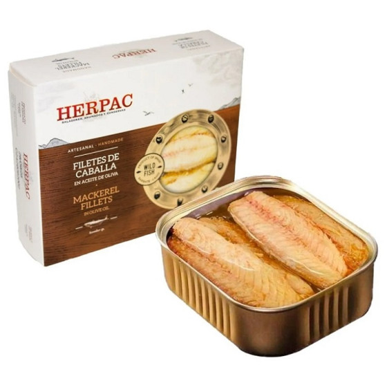 FILETES DE CABALLA EN ACEITE DE OLIVA LATA 245g HERPAC BARBATE