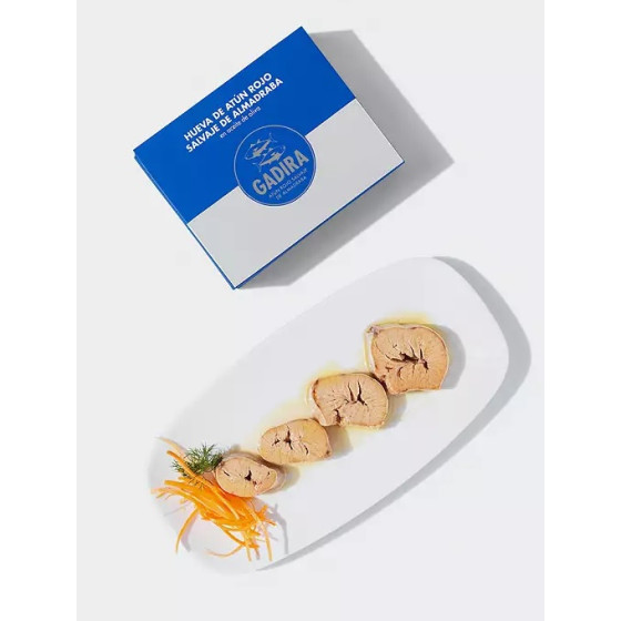 HUEVA DE ATÚN ROJO SALVAJE DE ALMADRABA EN ACEITE DE OLIVA LATA 237g GADIRA BARBATE