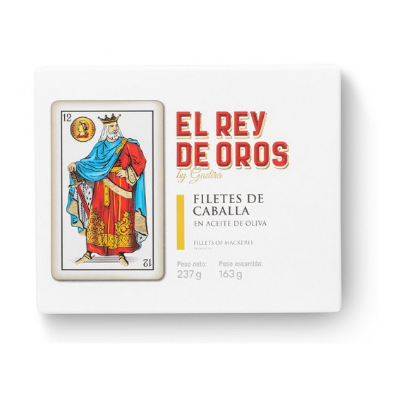 FILETES DE CABALLA EN ACEITE DE OLIVA LATA 120g EL REY DE OROS BARBATE