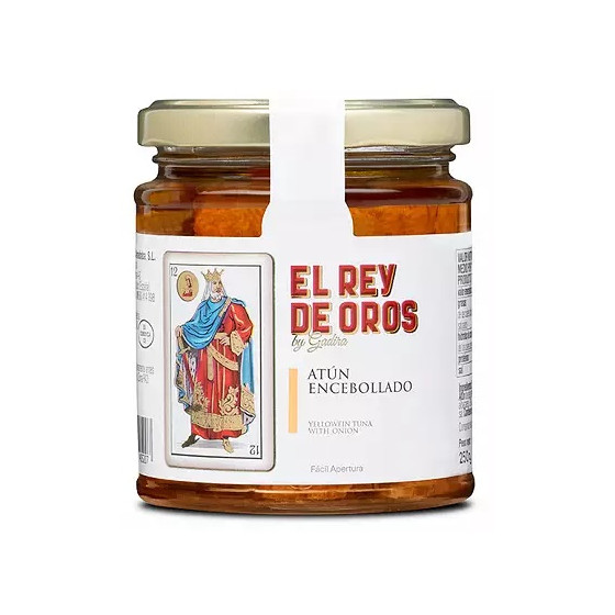 TARRO DE ATÚN ENCEBOLLADO 250 gr EL REY DE OROS BARBATE