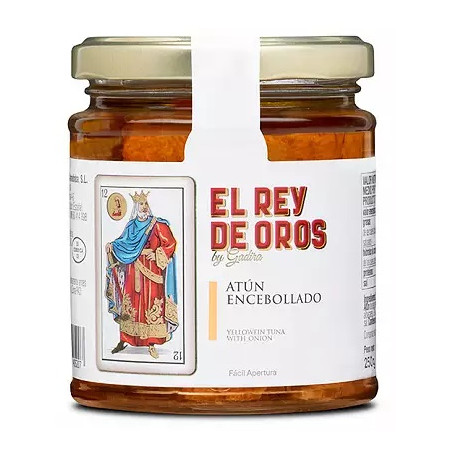TARRO DE ATÚN ENCEBOLLADO 250 gr EL REY DE OROS BARBATE