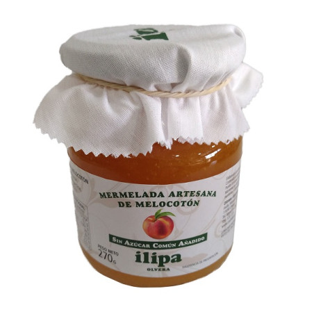 MERMELADA ARTESANA DE MELOCOTÓN SIN AZÚCAR AÑADIDA ILIPA OLVERA