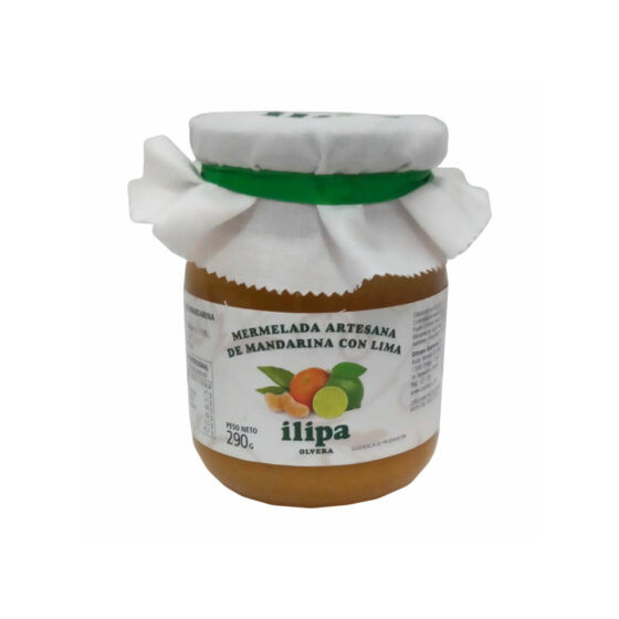 MERMELADA ARTESANA DE MANDARINA CON LIMA 290g ILIPA OLVERA