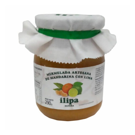 MERMELADA ARTESANA DE MANDARINA CON LIMA 290g ILIPA OLVERA