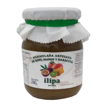 MERMELADA ARTESANA DE KIWI MANGO Y MARACUYÁ ILIPA OLVERA