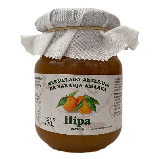 MERMELADA ARTESANA DE NARANJA AMARGA 270 gr ILIPA OLVERA