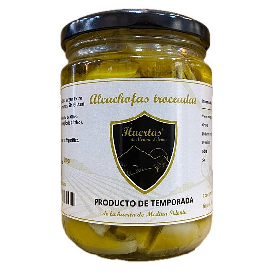 ALCACHOFAS TROCEADAS 420 gr HUERTAS DE MEDINA SIDONIA