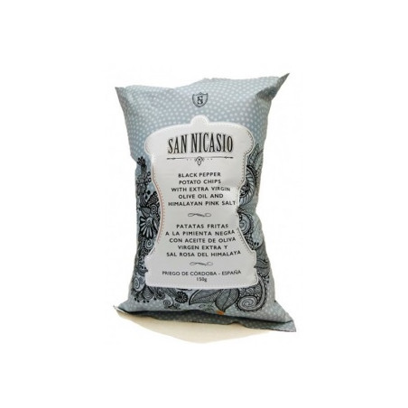 PATATAS FRITAS SAN NICASIO A LA PIMIENTA NEGRA 150 gr PRIEGO DE CÓRDOBA 