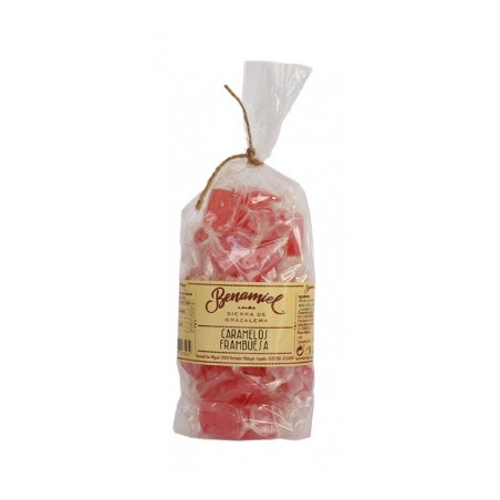 CARAMELOS DE FRAMBUESA BOLSA 130g BENAMIEL SIERRA DE GRAZALEMA
