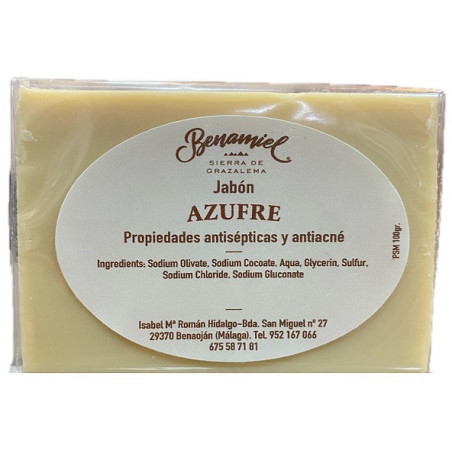 JABÓN DE AZUFRE 100G BENAMIEL PIEL GRASA ACNÉ ANTISÉPTICO SIERRA DE GRAZALEMA