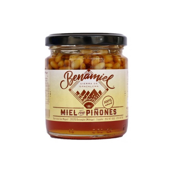 MIEL CON PIÑONES TARRO 280g BENAMIEL SIERRA DE GRAZALEMA
