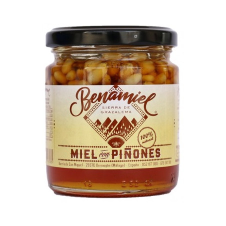 MIEL CON PIÑONES TARRO 280g BENAMIEL SIERRA DE GRAZALEMA