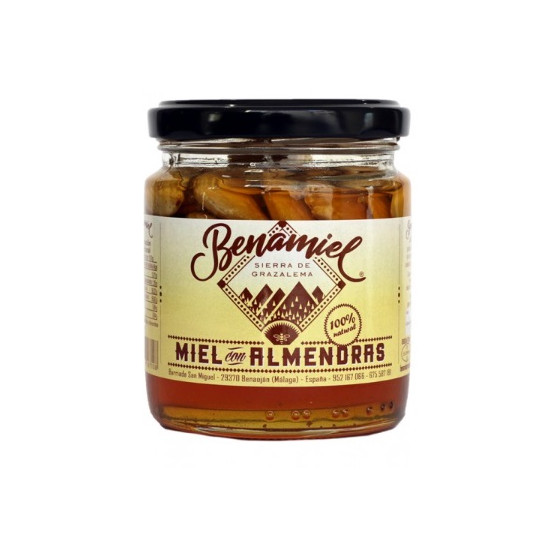 MIEL CON ALMENDRAS TARRO 280g BENAMIEL SIERRA DE GRAZALEMA