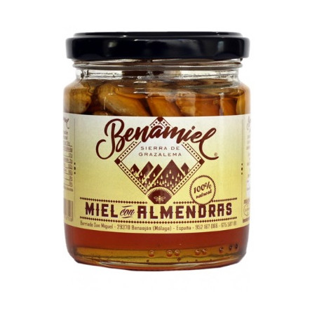MIEL CON ALMENDRAS TARRO 280g BENAMIEL SIERRA DE GRAZALEMA