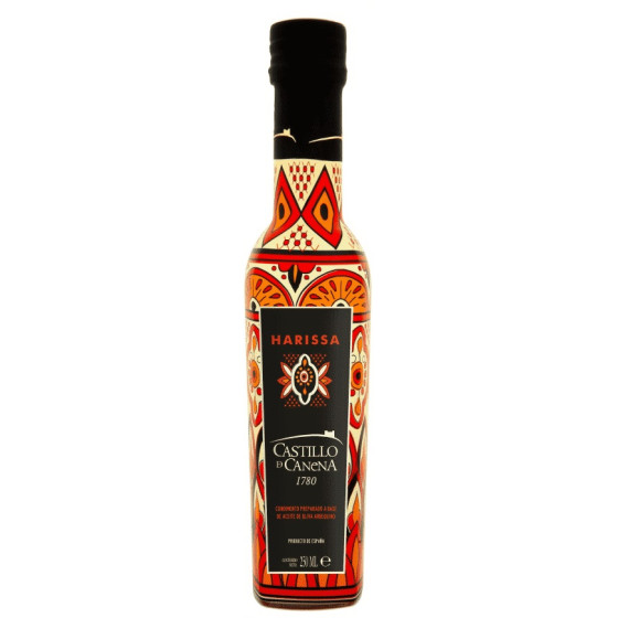 CASTILLO DE CANENA CON HARISSA 250ML A BASE DE ACEITE DE OLIVA VIRGEN EXTRA 