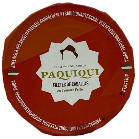 FILETES DE CABALLA EN TOMATE FRITO CONSERVAS DEL ABUELO PAQUIQUI  255 gr