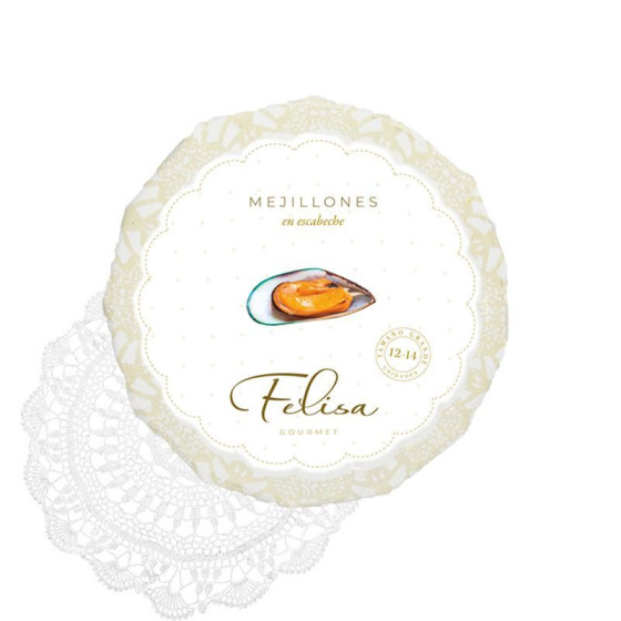 MEJILLONES EN ESCABECHE LATA 266gr 12/14 UNID FELISA GOURMET BARBATE