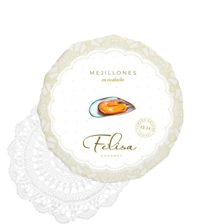 MEJILLONES EN ESCABECHE LATA 266gr 12/14 UNID FELISA GOURMET BARBATE