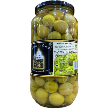 ACEITUNAS MANZANILLAS SABOR ANCHOA 1350 gr ACEITUNAS LA ERMITA