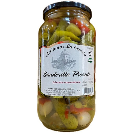 BANDERILLAS PICANTES 1350 gr ACEITUNAS LA ERMITA
