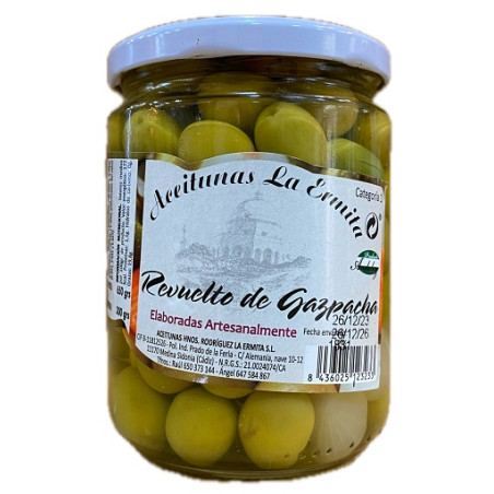 ACEITUNAS REVUELTO DE GAZPACHA 650 gr ACEITUNAS LA ERMITA