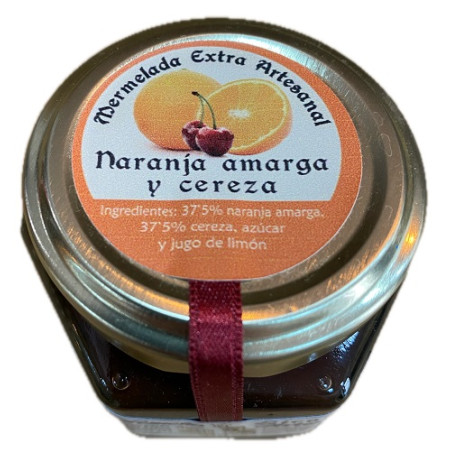 MERMELADA ARTESANA DE NARANJA AMARGA Y CEREZA 120G – FUSIÓN DE SABORES DESDE LA SIERRA DE CÁDIZ