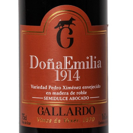 VINO DOÑA EMILIA 1914 BOTELLA 75cl BODEGAS GALLARDO VEJER