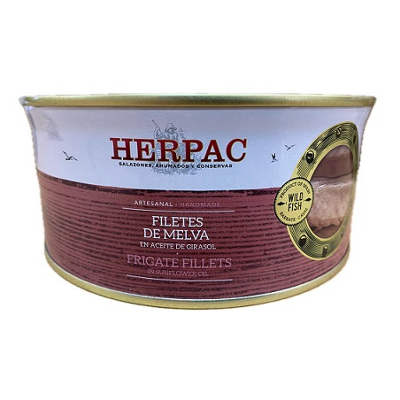 FILETES DE MELVA EN ACEITE DE GIRASOL LATA 1015g HERPAC BARBATE