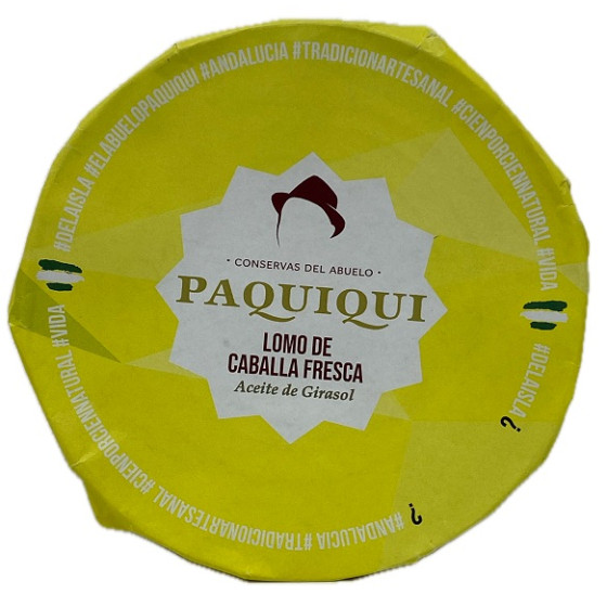 LOMO DE CABALLA FRESCA EN ACEITE DE GIRASOL 255gr CONSERVAS DEL ABUELO PAQUIQUI