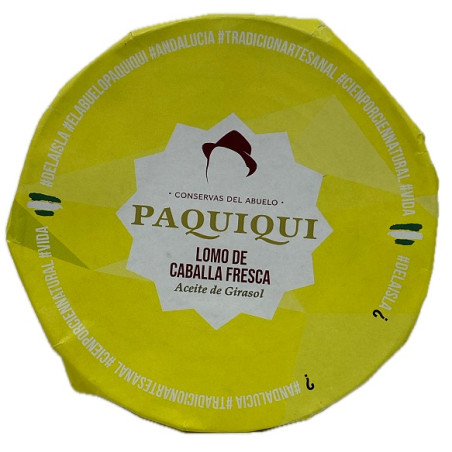 LOMO DE CABALLA FRESCA EN ACEITE DE GIRASOL 255gr CONSERVAS DEL ABUELO PAQUIQUI
